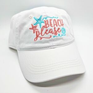 New Beach Please Hat in White